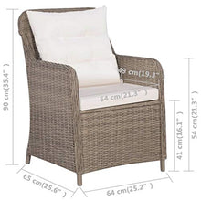 SKM Set da Pranzo da Giardino 9 pz in Polyrattan Marrone (133.7kg)