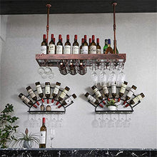 Leifeng Tower Classico 2 in1 Wine Rack Wall Hanging Ferro Bicchiere di Vino e Bottiglie di archiviazione titolari [Altezza 3060 Centimetri Regolabile] Bronzo Struttura del soffitto Calici Rack