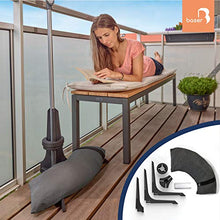 Baser - Supporto per ombrellone da Balcone (25 kg, Grigio Scuro)