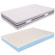 AILIME SRL Materasso Top Una Piazza e Mezza 120x200 Memory + waterfoam h 25 cm Rivestimento Bayscent MiaSuite