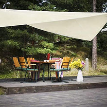 AWNIC Tenda Parasole per Esterni a Vela Impermeabile e Resistente Anti-ultravioletti Veranda per Balcone da Giardino Tenda da Sole Rettangolare Beige 3 x 3m