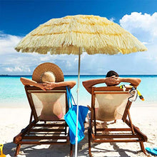 YRCWZF Ombrellone da Spiaggia in Paglia, Ombrellone Rotondo 61in Ricoperto con Rafia, Ombrellone in Paglia di Colore Naturale Resistente e Robusto