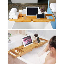 Supporto per Vasca, Scalabile Installazione Senza Antiscivolo Telefono Collocato Tablet iPad Rack Cremagliera del Vino, più Adatto per Vasca da Bagno Hotel A Casa, 75-109cm Scalabile
