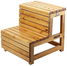 IAIZI Cedar Passo Sgabello in Legno Vasca da Bagno Sgabello a 3 Strati Pedale 3-Step Scala Scala a pioli Bovindo Scala Bagno Passo con Mat (Color : Wood Color)