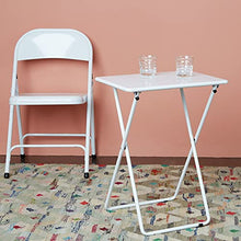 Habitat Airo - Tavolo pieghevole in metallo, colore: Bianco 162/6050