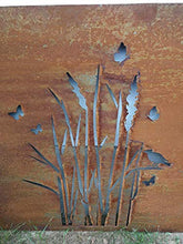 Zen Man 032006-1 - Paravento in metallo anticato, 1 mm, altezza 75 x lunghezza 150 cm, realizzato a mano