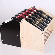 SILOLA Portabottiglie Legno massello a Due Strati Rosso Scuro/Bianco/retrò Roast Desktop Hollow Rugged