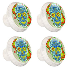 Maniglie per cassetti Manopole per cassetti Manopole rotonde Confezione da 4 per armadietto, cassetti, cassettiere, cassettiere ecc. Teschio di zucchero