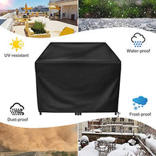 æ— Copertura per mobili da giardino, tessuto Oxford 210D, copertura per mobili da giardino, resistente impermeabile, anti-UV, antivento, colore: nero