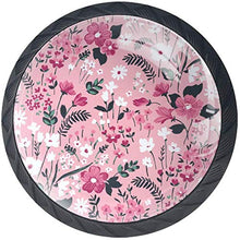 Alla moda floreale Pomelli per Porta Set di 4 Pomelli per Mobili Manopole per Cassetti Cucina Armadio Vetro