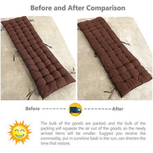 Cuscino Imbottito per Sdraio,Cuscino di Ricambio per Sedia,Cuscino per Sdraio Lettino Universale Cuscino Imbottito per Sedia a Sdraio Relax con Cappuccio Antiscivolo 170x53x7cm (Marrone)