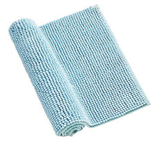 Tappeto Tappetino da bagno Set da bagno in due pezzi rettangolare a forma di U Indossabile per il bagno(Blue-green)