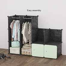 WCY Guardaroba Semplice Combinazione Pieghevole Assemblaggio Panno Armadio Economico Semplice Cabinet Tipo Moderno Plastica Plastica (Verde) Guardaroba Combinato (Dimensioni: 147x47x147cm) yqaae
