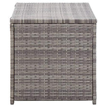 FAMIROSA Baule da Giardino in Polyrattan 100x50x50 cm Grigio