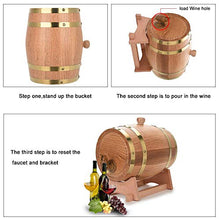 5L Botte di Rovere, Botte di Vino con Rubinetto, per Vino, Brandy, Whisky, Tequila
