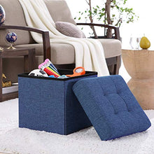 ASDFGHJKL Folding Ottomani/Cubo di Stoccaggio Scatole Poggiapiedi Passo Sgabello, Seduta Imbottita per Dorm Living Room