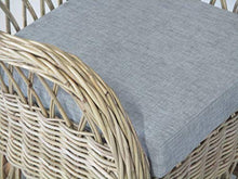 fantasie d oriente Poltrona in Vimini Naturale Intreccio in Rattan Traforata con Cuscino Salotto
