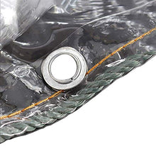 GJSN Outdoor Multiuso Incatramata-Multi-Purpose Tarps Trasparente per Finestra Impermeabile/Foglio Ground Cover, Heavy-Duty Antivento Tenda con Occhielli,2Mx2M