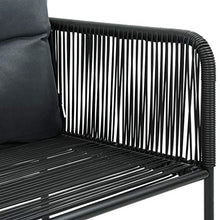 FAMIROSA Set da Pranzo da Giardino 7 pz in Rattan PVC Nero e Marrone-0110