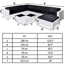 vidaXL Divano da Giardino 24 pz in Polyrattan Esterni Bianco Sofa con Cuscini