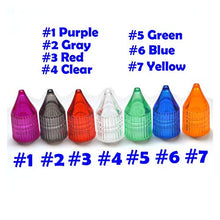Trasparente 5pcs 30ml Bottiglia di plastica della bottiglia del contagocce di stile della penna vuota da 30 ml con il cappuccio variopinto e la punta lunga della bottiglia di liquido e della punta lun
