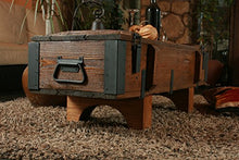 Cassapanca in legno di pino, stile antico e rustico, ideale per cottage vintage