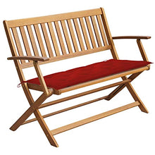 vidaXL Panca da Giardino con Cuscino 120 cm in Massello di Acacia