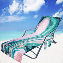 Sdfsa - Coprisedia da spiaggia per chaise longue con tasche laterali per piscina, sdraio, prendisole, vacanza