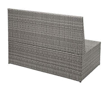 Mendler Set 2X divani sofà 2 posti da Esterno HWC-G16 polyrattan Grigio Cuscino Grigio Scuro