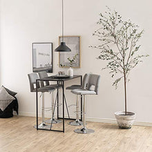 Amazon Brand - Movian Sarnen - Set da 2 sgabelli da bar, 52 x 41,5 x 115 cm, grigio