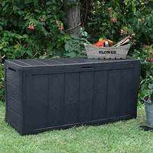 Scatola portaoggetti da giardino in plastica effetto legno grigio Keter.
