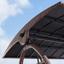 DGHJK Altalena da Portico con Supporto Mobili da Esterno Sedia a Dondolo con ombrellone da Esterno, soffitto Regolabile in Rattan con Poltrona Cuscino