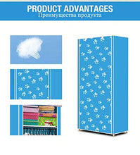 JHDDP3. Armadio Simple Student Student Guardaroba Combinazione Assemblaggio Fai da Te Assemblaggio Armadio Pieghevole Singolo Armadio Stoccaggio Singolo Polliere Piccolo Armadio 153 * 59 * 43 cm Blu
