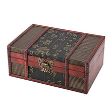 Custodia in Legno retrò Scatola portaoggetti in Legno Vintage Scatola portaoggetti per Gioielli con Libri di Grandi Dimensioni(1)