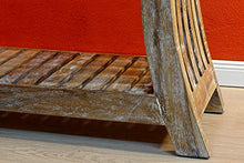 Jambi - Cassettiera in legno di teak massiccio, 120 cm, con intaglio