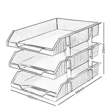 LCA Schedario Classificatore Verticale Cartella, File Desktop A 3 Livelli Rack di Stoccaggio Ufficio O A Casa Vassoio per Lettere, (Color : #4)