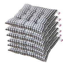 WEIZI Set di 6 Cuscini Imbottiti Cuscini per sedie Cuscini per sedie Cuscini per sedie Cucina Giardino Sedia da Pranzo con Cinghie 40x40 cm