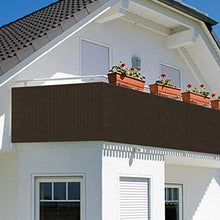 COFFEE CAT Paravento per Balcone (Venduto A Metro) - Rete in HDPE da 90 Cm di Larghezza 200 G/M² Schermo per Recinzione, Tenda da Sole in Vela Marrone