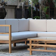 Teako Design - Divano ad angolo Pusie, con cuscini