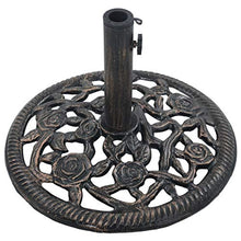 Festnight Base Ombrellone Ghisa, Base per Ombrellone da Giardino Bronzo 12 kg 48 cm in