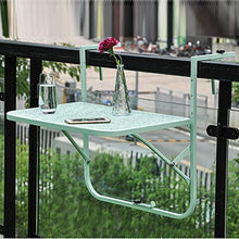 JYXJJKK Tavolo pieghevole Ringhiera del balcone Hanging Tavolo a parete Bar Table casa Ferro battuto Hanging Fiore basamento del tempo libero piccola Tea Table Table Learning (Color : White)