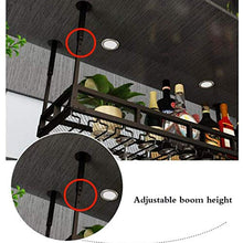 ZLJ Portabicchieri da Vino Rosso Portabicchieri da Vino da Appendere a soffitto Altezza Regolabile Ferro in Stile Europeo per Cucina/Bar/Ristorante Rack