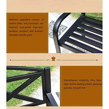 GaoF Panchine per Balcone all'aperto, panchine per terrazza con tavolini Regolabili, panchine per Il Tempo Libero in Metallo pressofuso, Adatte per Balcone/Veranda/Ponte (con Cuscini e Cuscini)