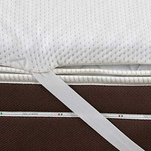 Topper memory foam 160x190 correttore materasso letto matrimoniale alto 5 cm sfoderabile con cinghie elastiche e fodera Silver Fresh, materassino letto futon anatomico antiacaro