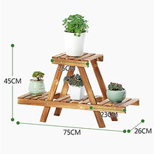 LIU UK Flower Stand Espositore da Terra Multistrato in Legno massello con Piano in Legno