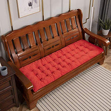 Dieluny, cuscino per panca da giardino, per esterni e interni, con imbottitura in papasan, cuscini per sedia a dondolo, spessi e trapuntati, colore: arancione, 52 x 180 cm