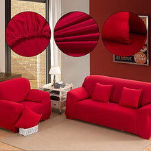 Cafopgrill Copridivano Elastico Antiscivolo per Divano Elastico sfoderabile Copridivano per Divano in Tessuto Elastico/Due/Tre/Quattro posti Rosso(2 Seater ：145-185cm)