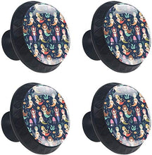 Bella sirena Pomelli per Porta Set di 4 Pomelli per Mobili Manopole per Cassetti Cucina Armadio Vetro