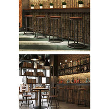 Sgabello da bar Bar Stool Ferro Battuto Legno Bar Stool Bar Stool Alta Sedia, High Bar Sedia, Bar Stool Moderno (Color : Wood Surface, Size : 65cm)