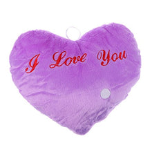 LED Luminosi Cuscino di Peluche Giocattoli Regalo per Bambino - Viola, Cuore